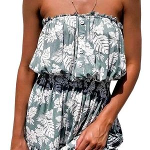 Hawaiian print sleeveless dress XL